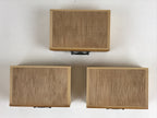 Japanese Wooden Sewing Box Haribako Vtg Tansu Chest 3 Drawers Family Crest T333