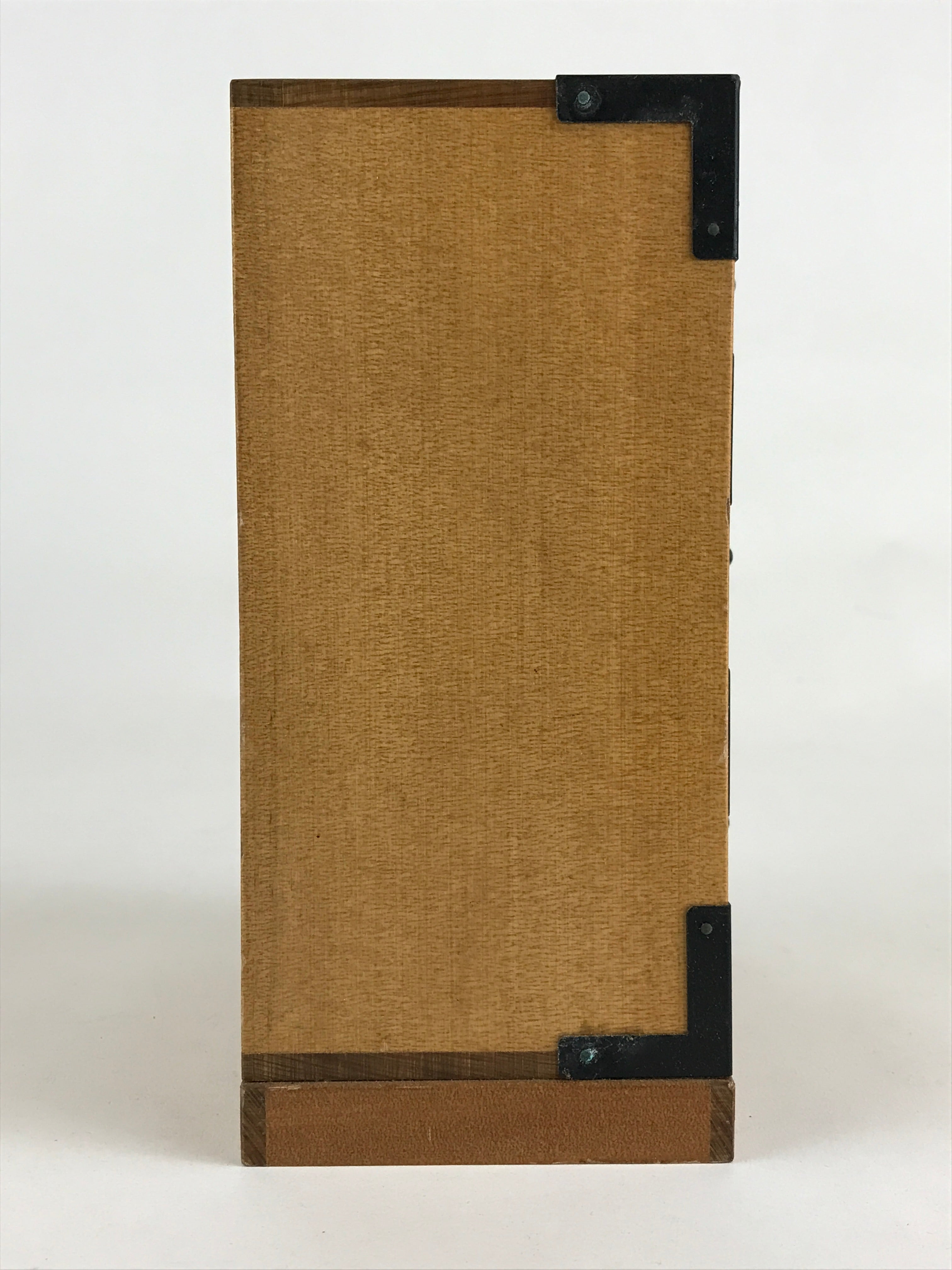 Japanese Wooden Sewing Box Haribako Vtg Tansu Chest 3 Drawers Family Crest T333