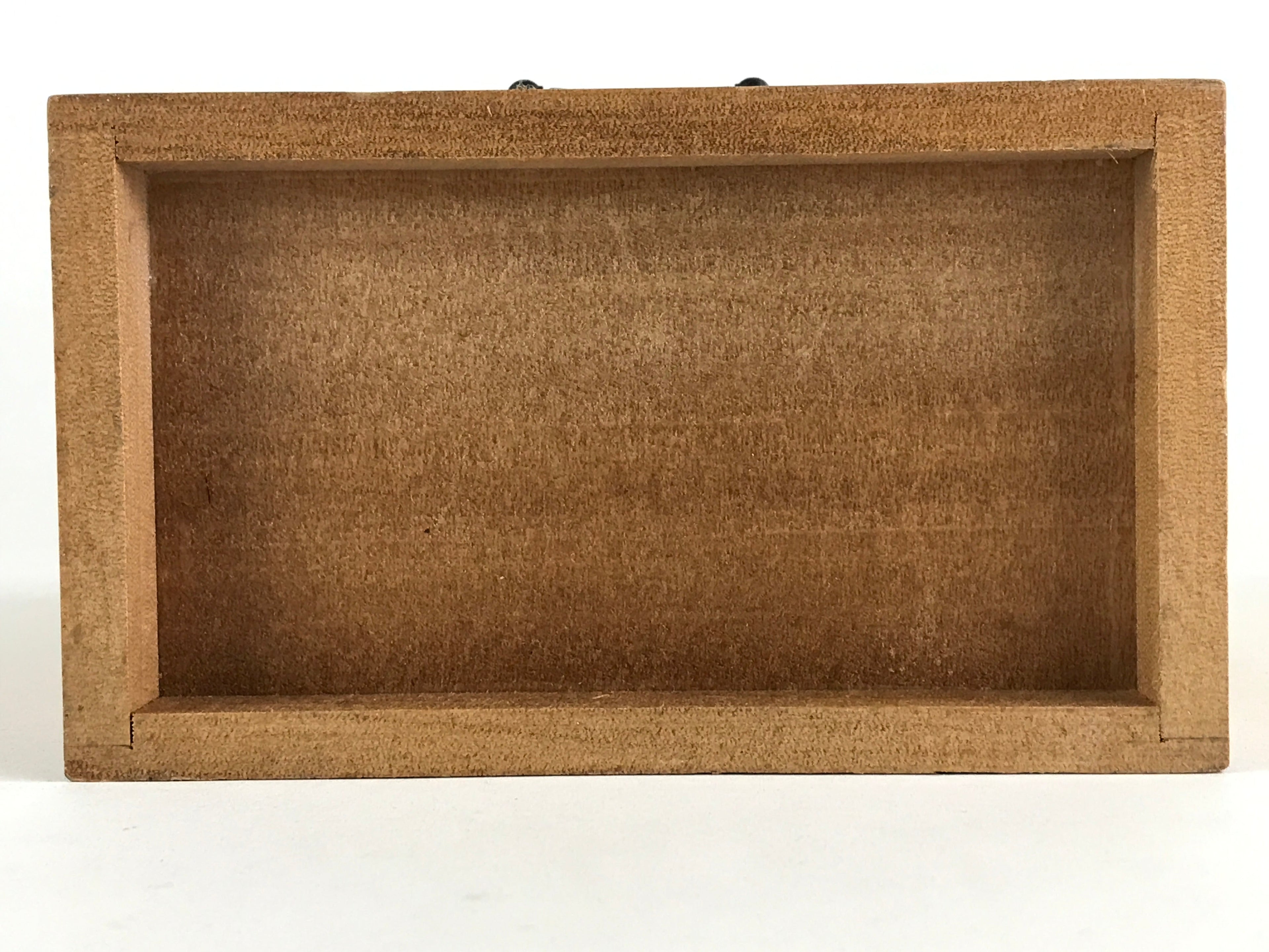 Japanese Wooden Sewing Box Haribako Vtg Tansu Chest 3 Drawers Family Crest T333