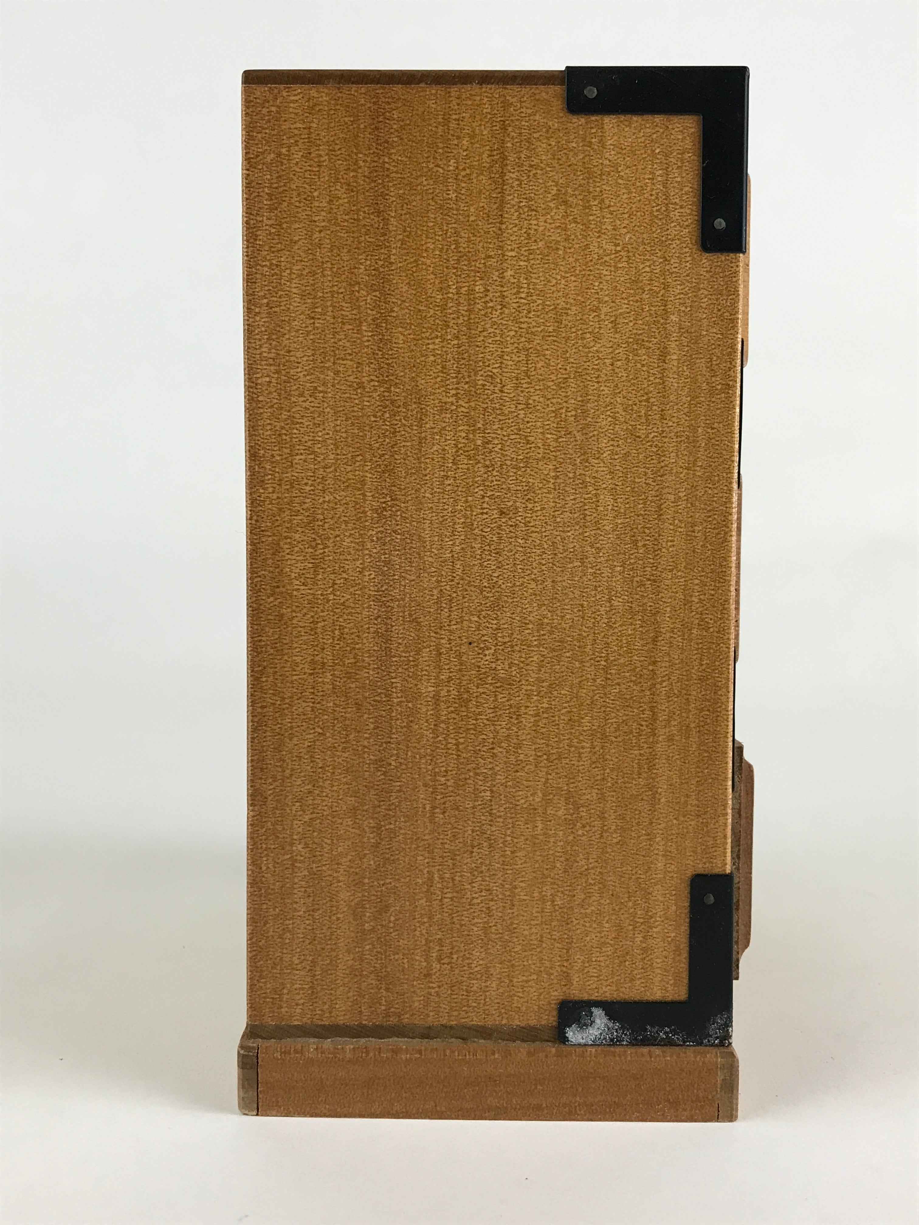 Japanese Wooden Sewing Box Haribako Vtg Tansu Chest 3 Drawers Family Crest T334