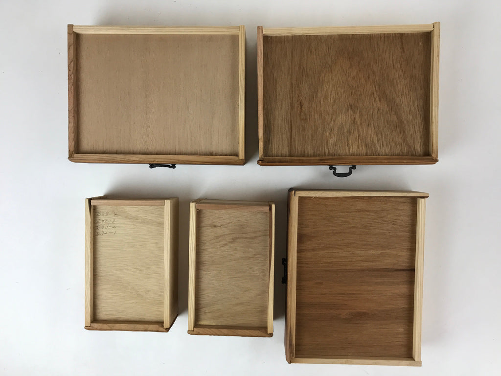 Japanese Wooden Sewing Box Haribako Vtg Tansu Chest 5 Drawers Brown T362