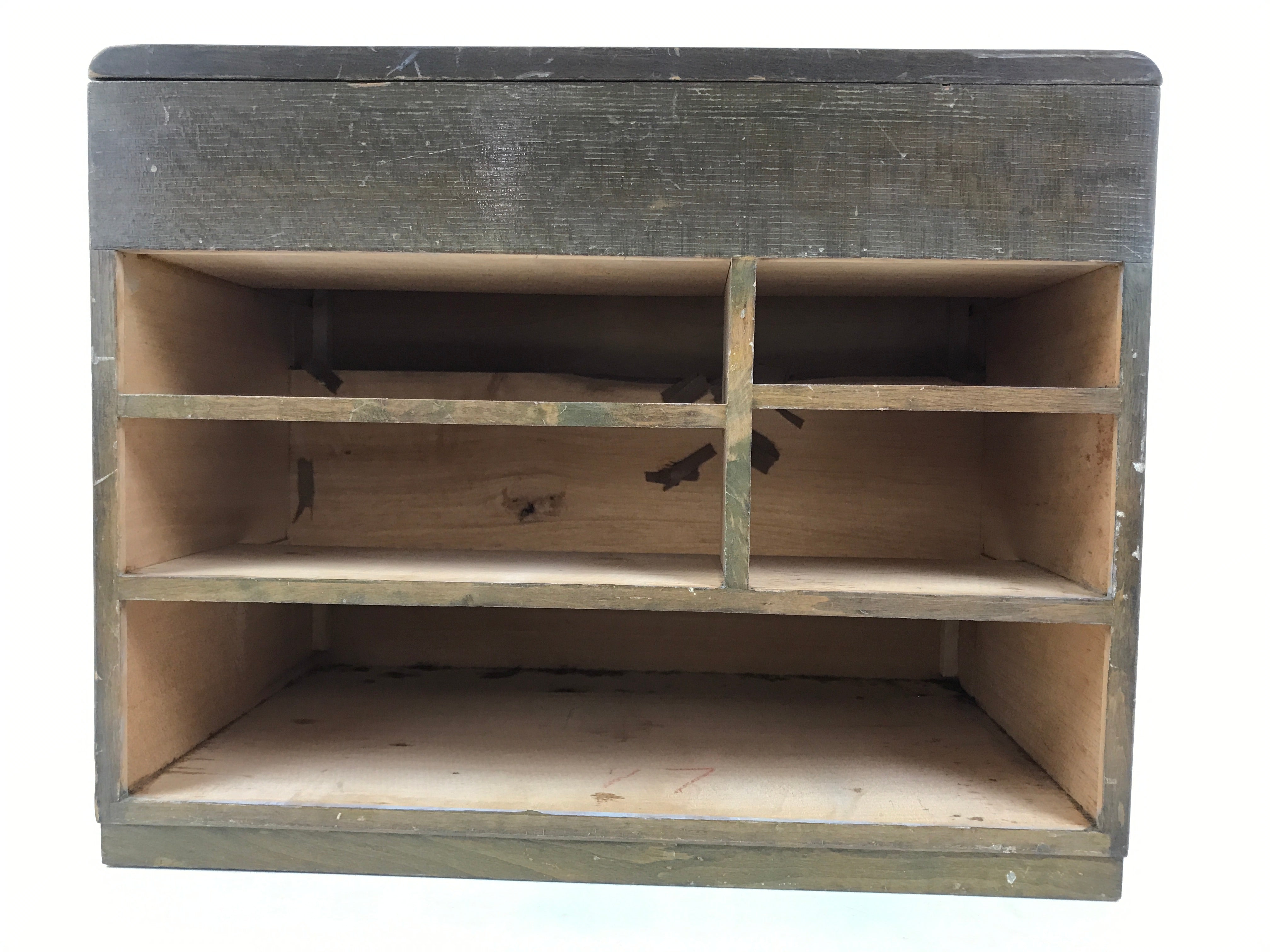 Japanese Wooden Sewing Box Haribako Vtg Tansu Trinket Chest 5 Drawers Brown T406