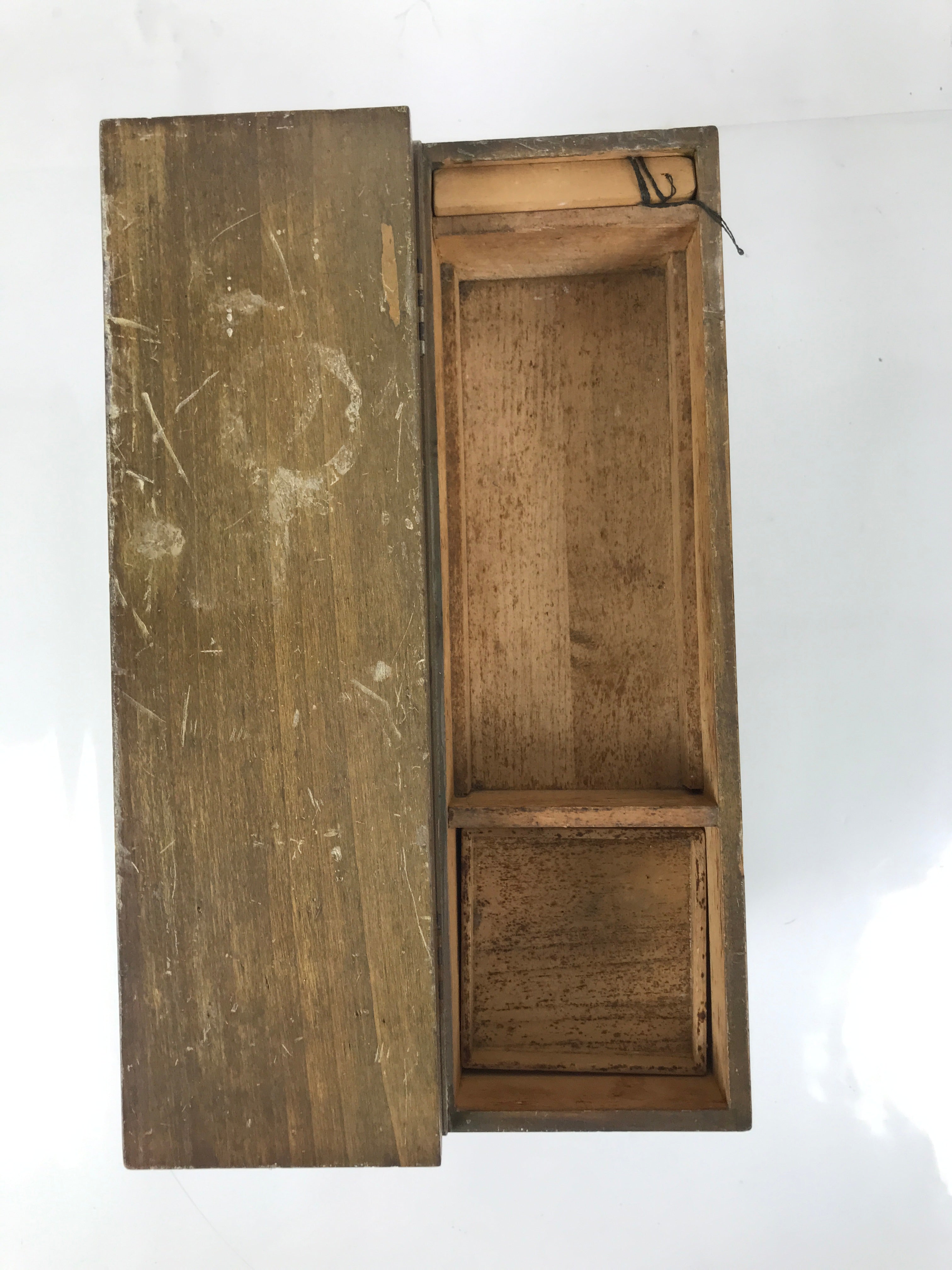 Japanese Wooden Sewing Box Haribako Vtg Tansu Trinket Chest 5 Drawers Brown T406