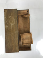 Japanese Wooden Sewing Box Haribako Vtg Tansu Trinket Chest 5 Drawers Brown T406