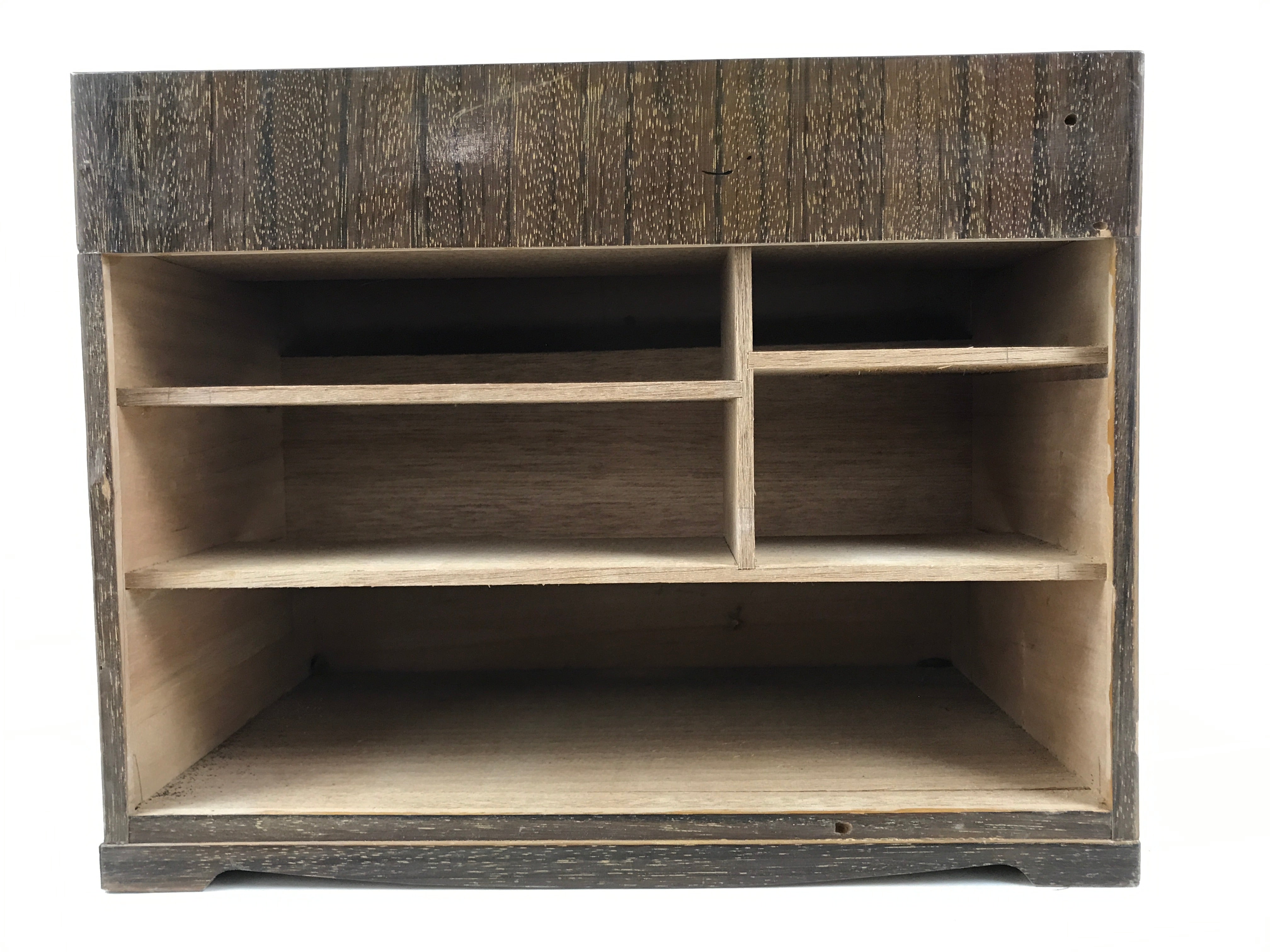 Japanese Wooden Sewing Box Haribako Vtg Tansu Trinket Chest 5 Drawers Brown T407