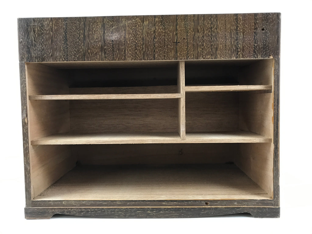 Japanese Wooden Sewing Box Haribako Vtg Tansu Trinket Chest 5 Drawers Brown T407