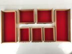 Japanese Wooden Sewing Box Vtg Haribako Large Tansu Chest 7 Drawers Brown T368