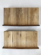 Japanese Wooden Sewing Box Vtg Haribako Lidded Tansu Chest 2 Drawers Brown T366