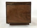 Japanese Wooden Sewing Box Vtg Haribako Lidded Tansu Chest 2 Drawers Brown T366