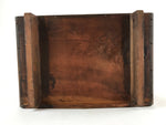 Japanese Wooden Sewing Box Vtg Haribako Lidded Tansu Chest 2 Drawers Brown T366