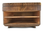 Japanese Wooden Sewing Box Vtg Haribako Lidded Tansu Chest 2 Drawers Brown T366