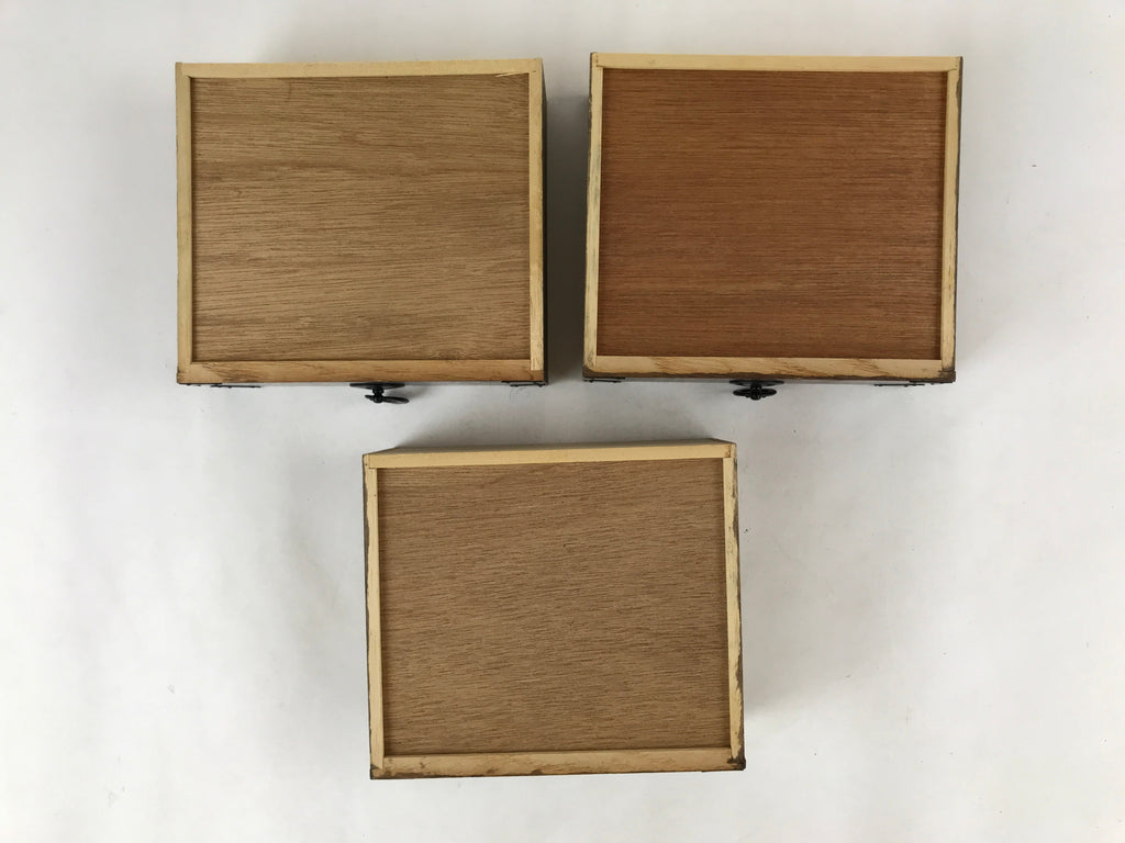 Japanese Wooden Sewing Box Vtg Haribako Tansu Storage Chest 3 Drawers T365