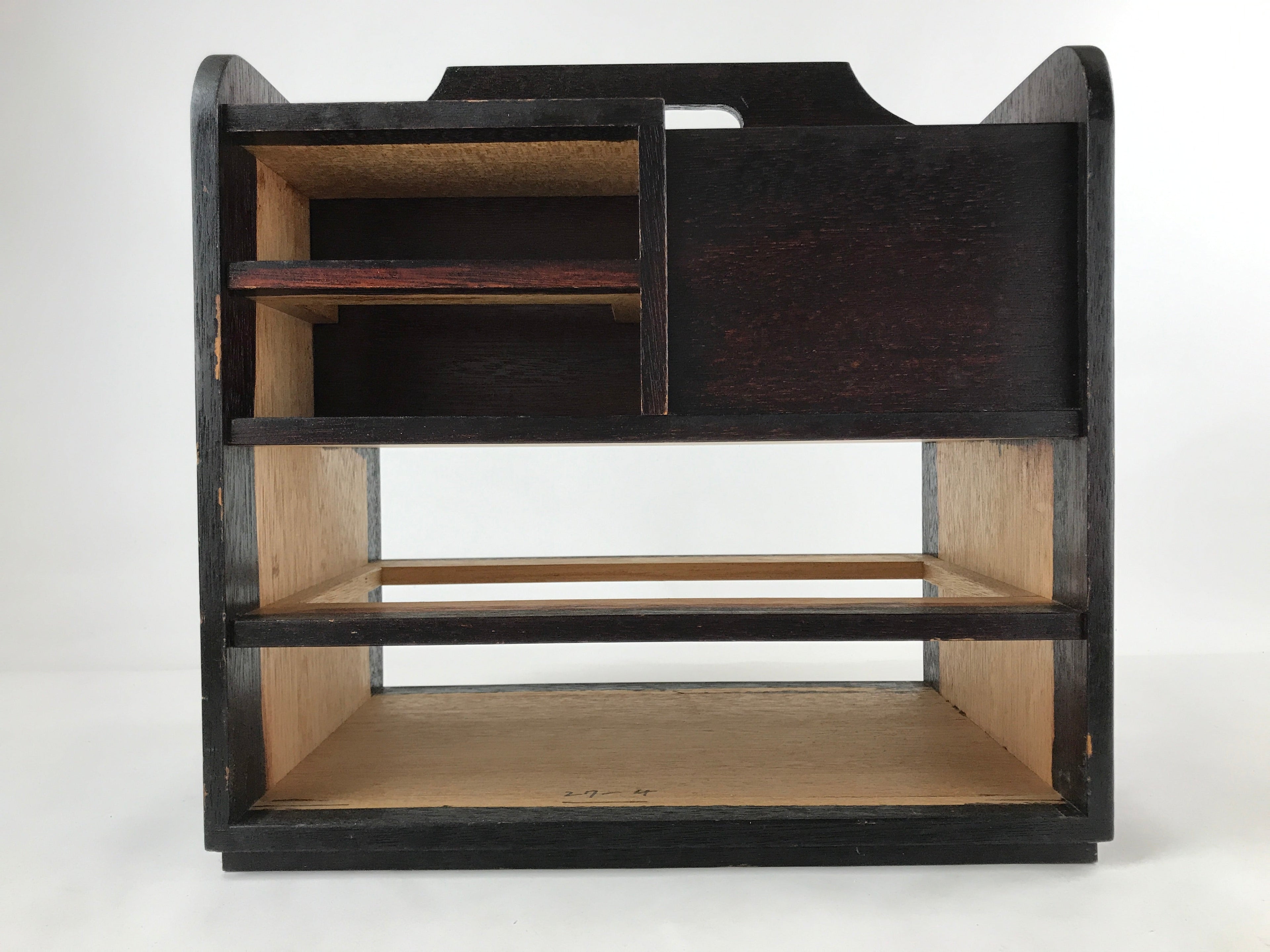 Japanese Wooden Sewing Box Vtg Haribako Unique Large Tansu Chest 4 Drawers T367
