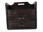 Japanese Wooden Sewing Box Vtg Haribako Unique Large Tansu Chest 4 Drawers T367