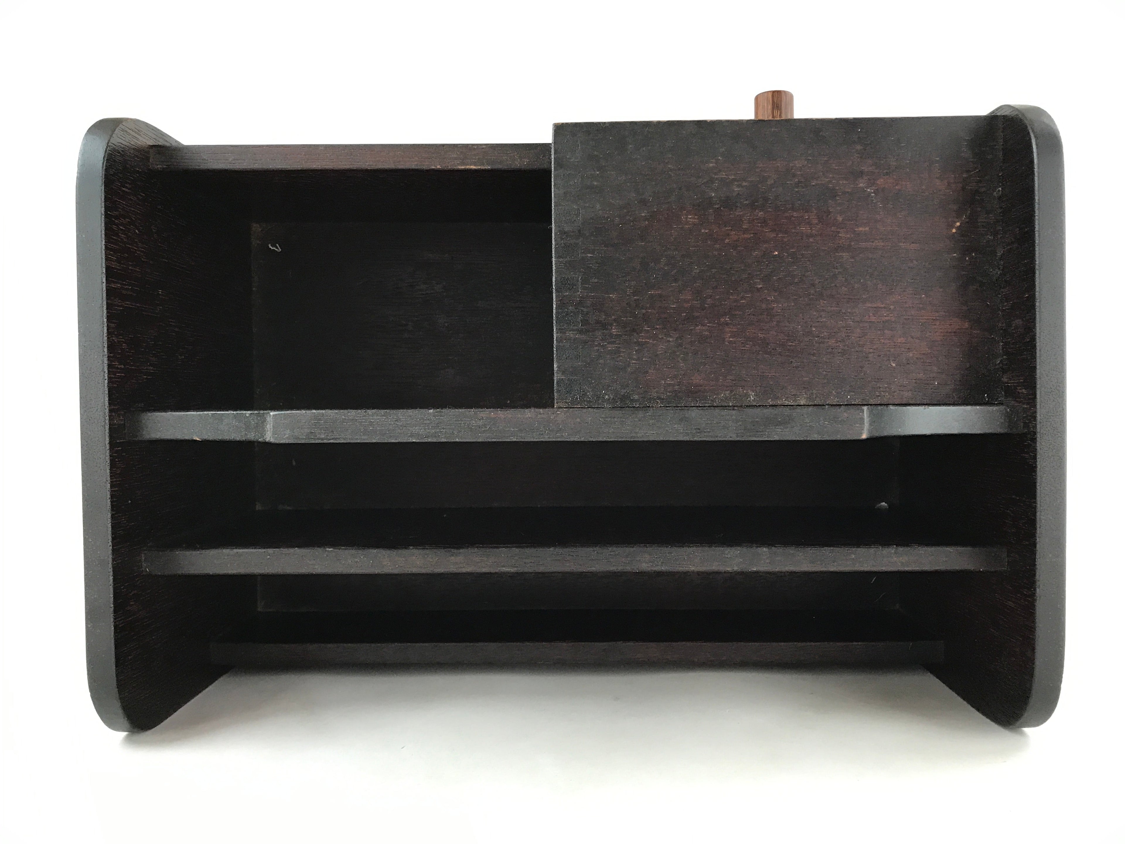 Japanese Wooden Sewing Box Vtg Haribako Unique Large Tansu Chest 4 Drawers T367
