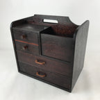 Japanese Wooden Sewing Box Vtg Haribako Unique Large Tansu Chest 4 Drawers T367
