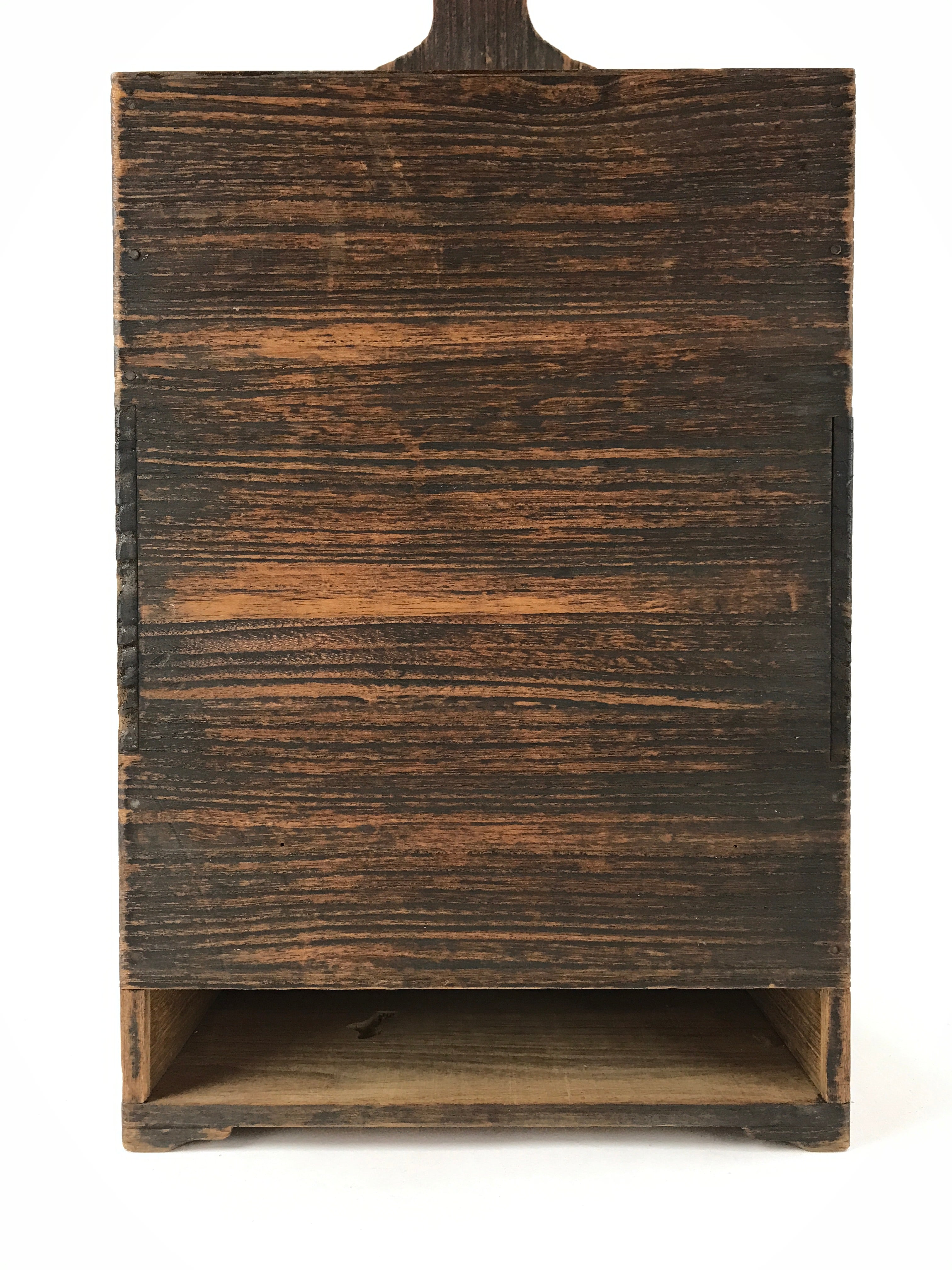Japanese Wooden Shamisen Storage Box Vtg Tall Instrument Stand 1 Drawer X56