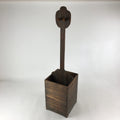Japanese Wooden Shamisen Storage Box Vtg Tall Instrument Stand 1 Drawer X56