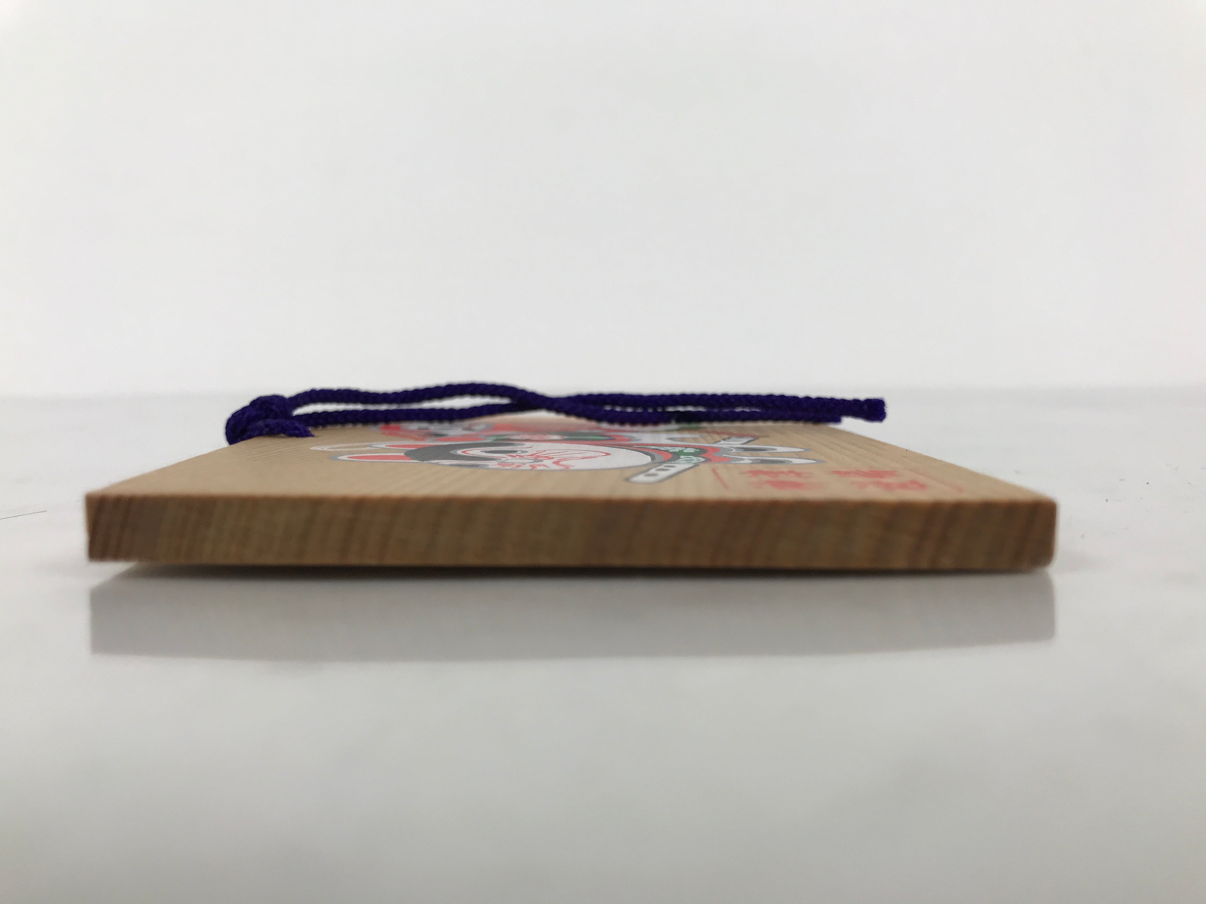 Japanese Wooden Shinto Ema Plaque Vtg Inuhariko Daruma Tsushima Shrine EM114
