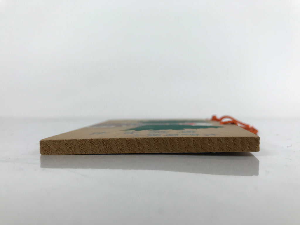 Japanese Wooden Shrine Plaque Ema Vtg Academic Success Ontake Shrine EM61