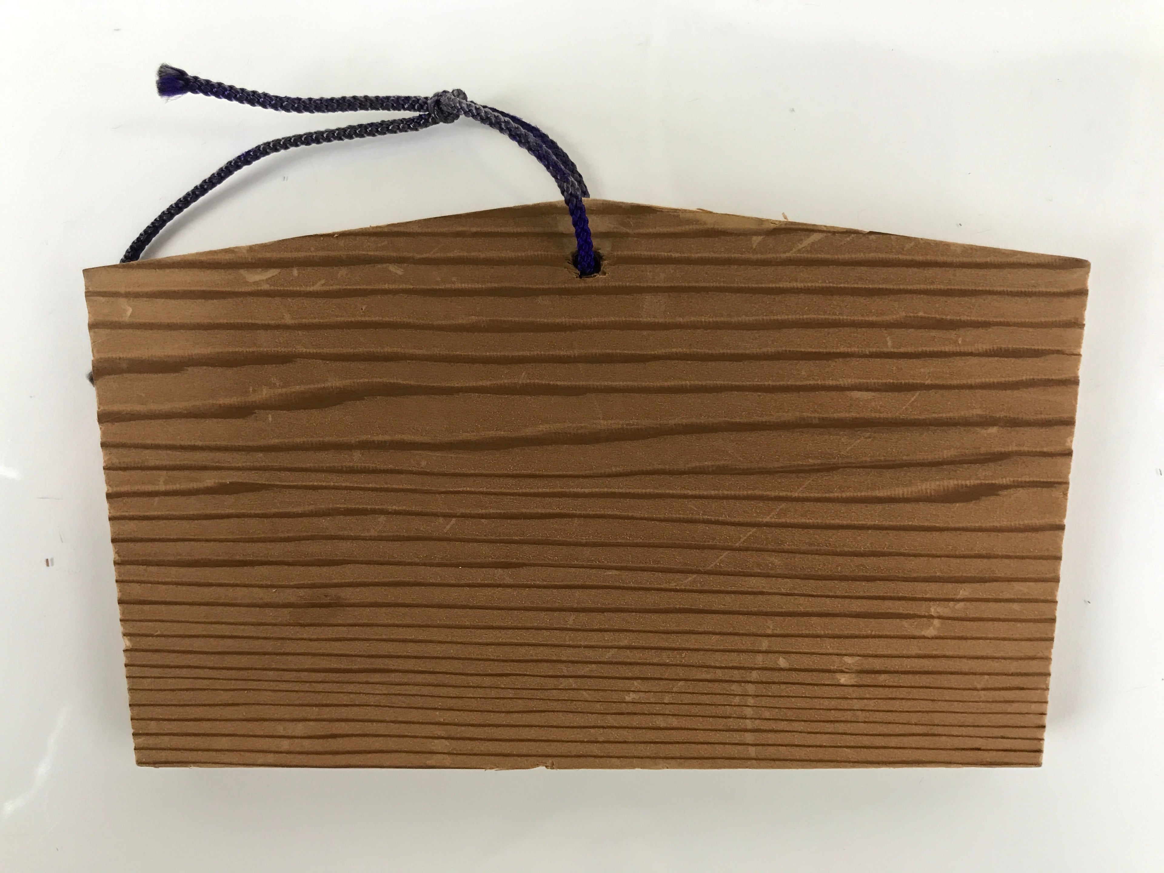 Japanese Wooden Shrine Plaque Ema Vtg Divine Monkey Hanging Wish Shinto EM42