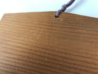 Japanese Wooden Shrine Plaque Ema Vtg Girl Dog Nagaratenjin Shrine EM69