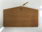 Japanese Wooden Shrine Plaque Ema Vtg Hasedera Temple Hanging Wish EM56