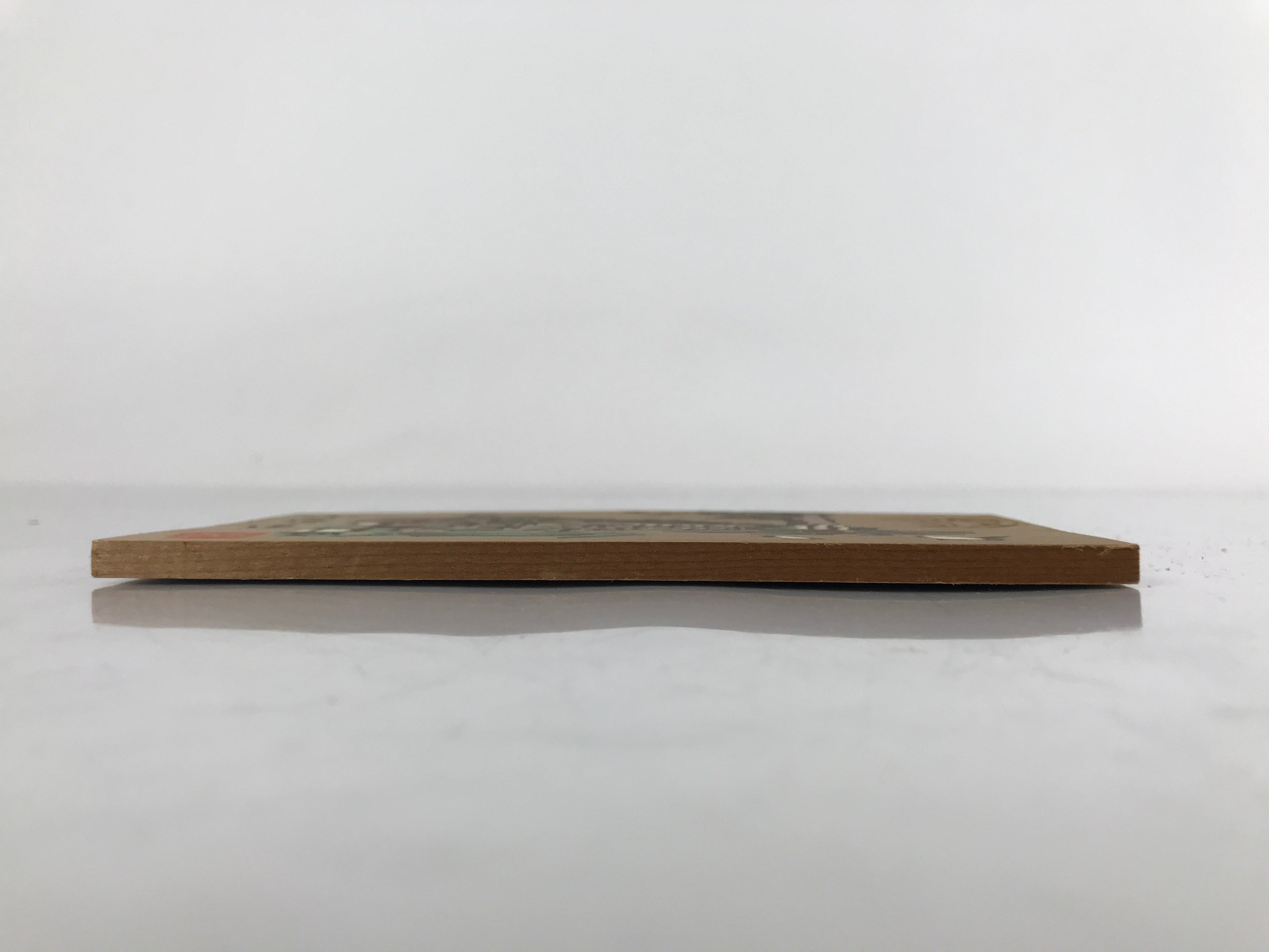 Japanese Wooden Shrine Plaque Ema Vtg Isonokami Jingu Shrine Green Brown EM72