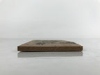 Japanese Wooden Shrine Plaque Ema Vtg Isonokami Jingu Shrine Green Brown EM72
