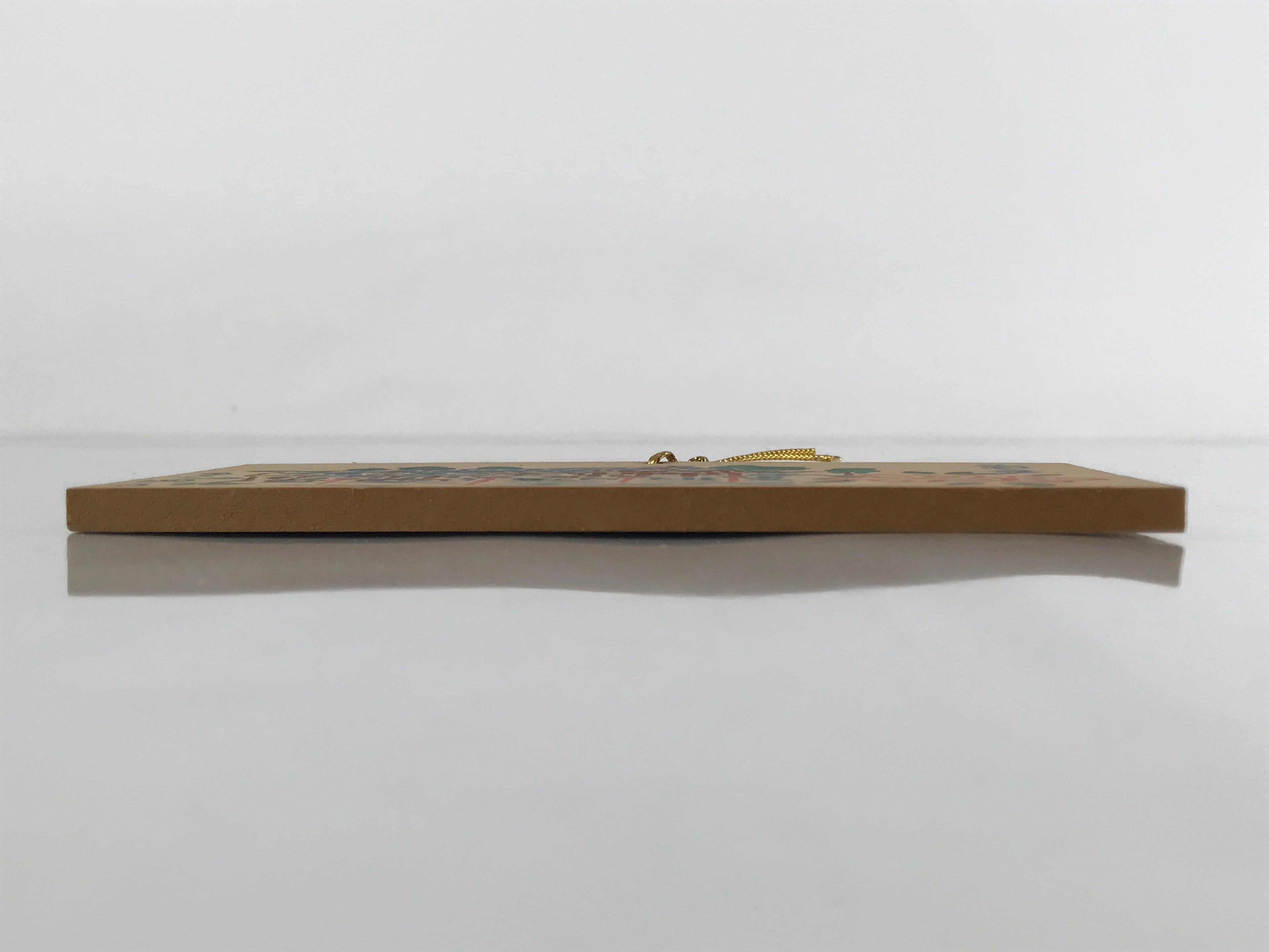 Japanese Wooden Shrine Plaque Ema Vtg Okadera Temple Hanging Wish Buddhism EM30