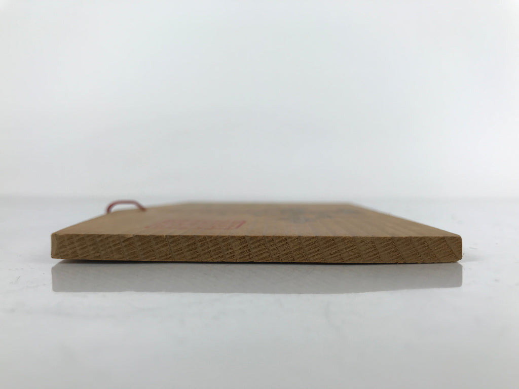 Japanese Wooden Shrine Plaque Ema Vtg Sacred Tree Hanging Wish Shinto EM53