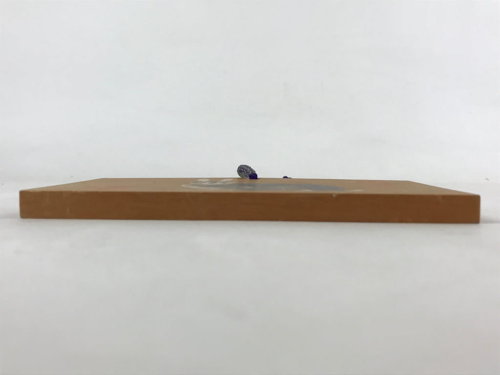 Japanese Wooden Shrine Plaque Ema Vtg Shinto Hanging Wish Zodiac Rabbit EM16