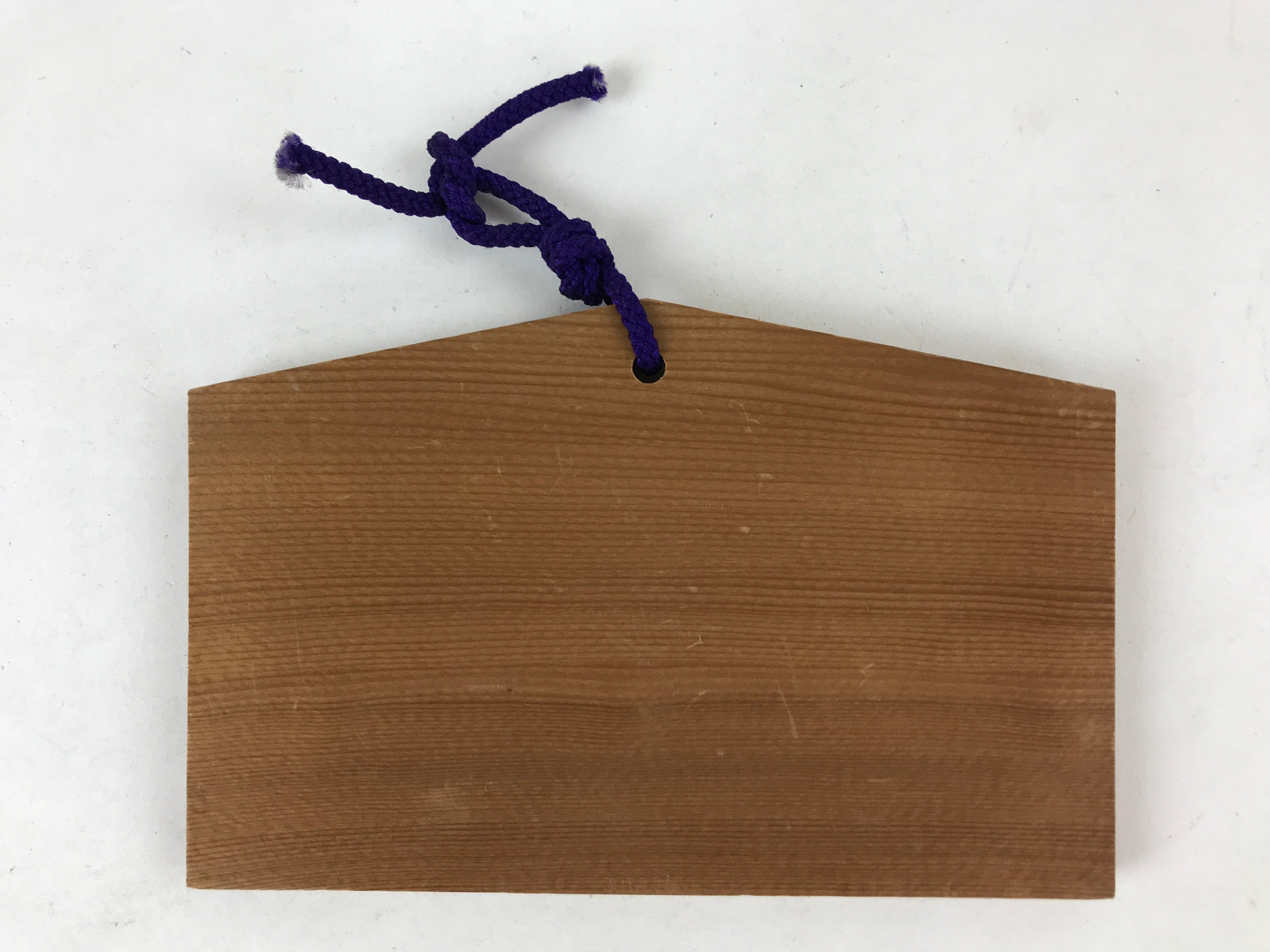 Japanese Wooden Shrine Plaque Ema Vtg Shinto Hanging Wish Zodiac Rabbit EM20