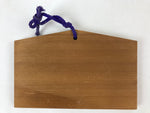 Japanese Wooden Shrine Plaque Ema Vtg Shinto Hanging Wish Zodiac Rabbits EM15