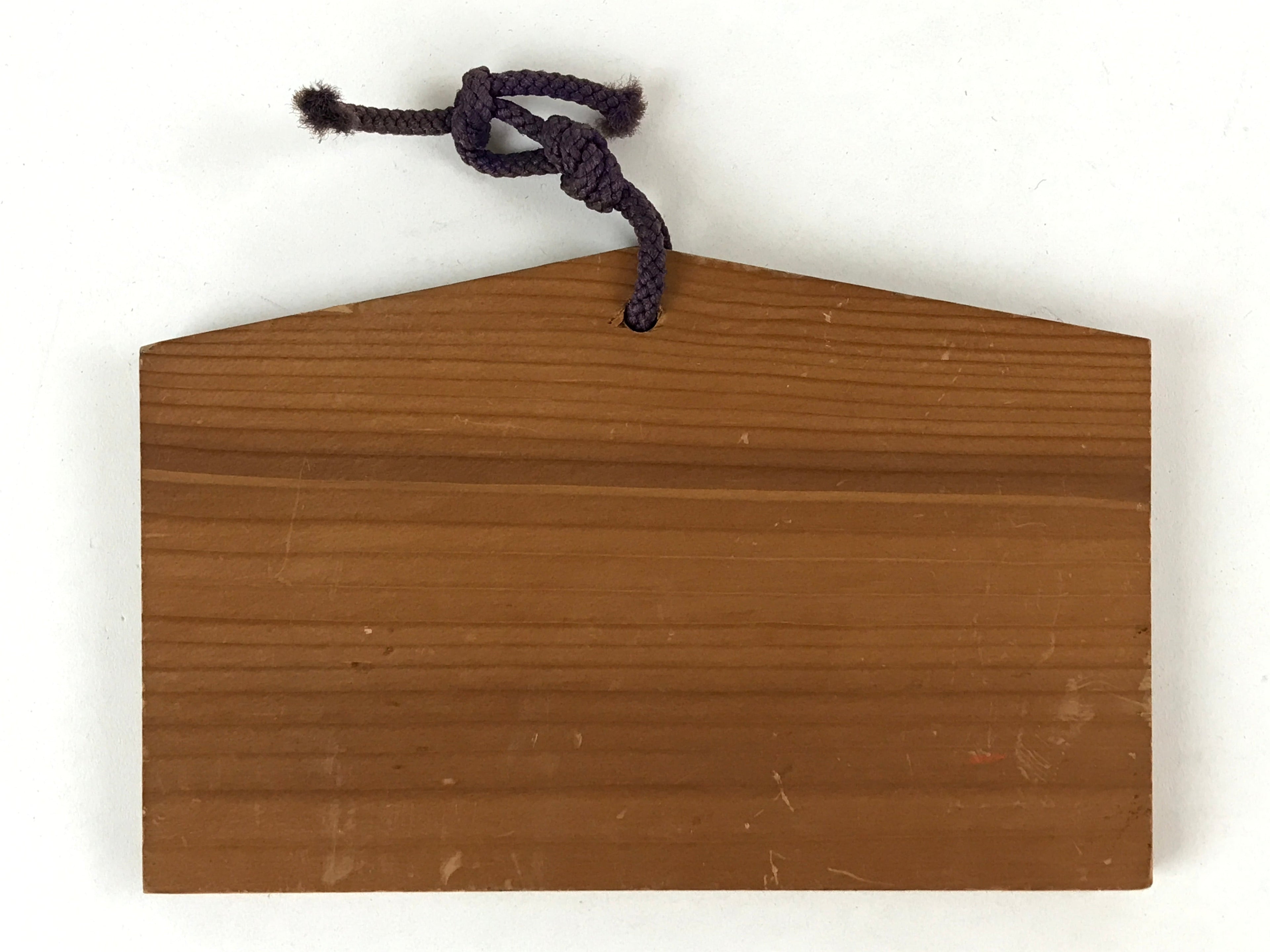Japanese Wooden Shrine Plaque Ema Vtg Shinto Hanging Wish Zodiac Rooster EM5