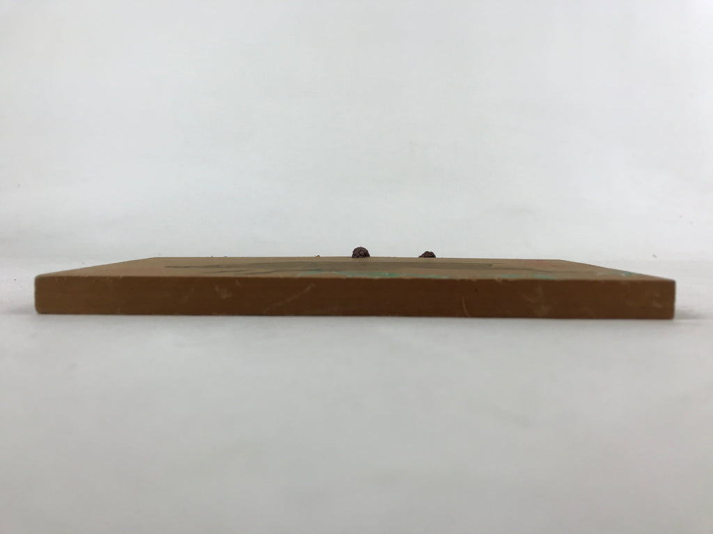 Japanese Wooden Shrine Plaque Ema Vtg Shinto Hanging Wish Zodiac Wild Boar EM19