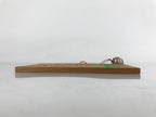 Japanese Wooden Shrine Plaque Ema Vtg Tiger Bamboo Suwa Taisha Bell EM83