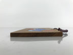 Japanese Wooden Shrine Plaque Ema Vtg Woman Reading Hanging Wish Shinto EM45