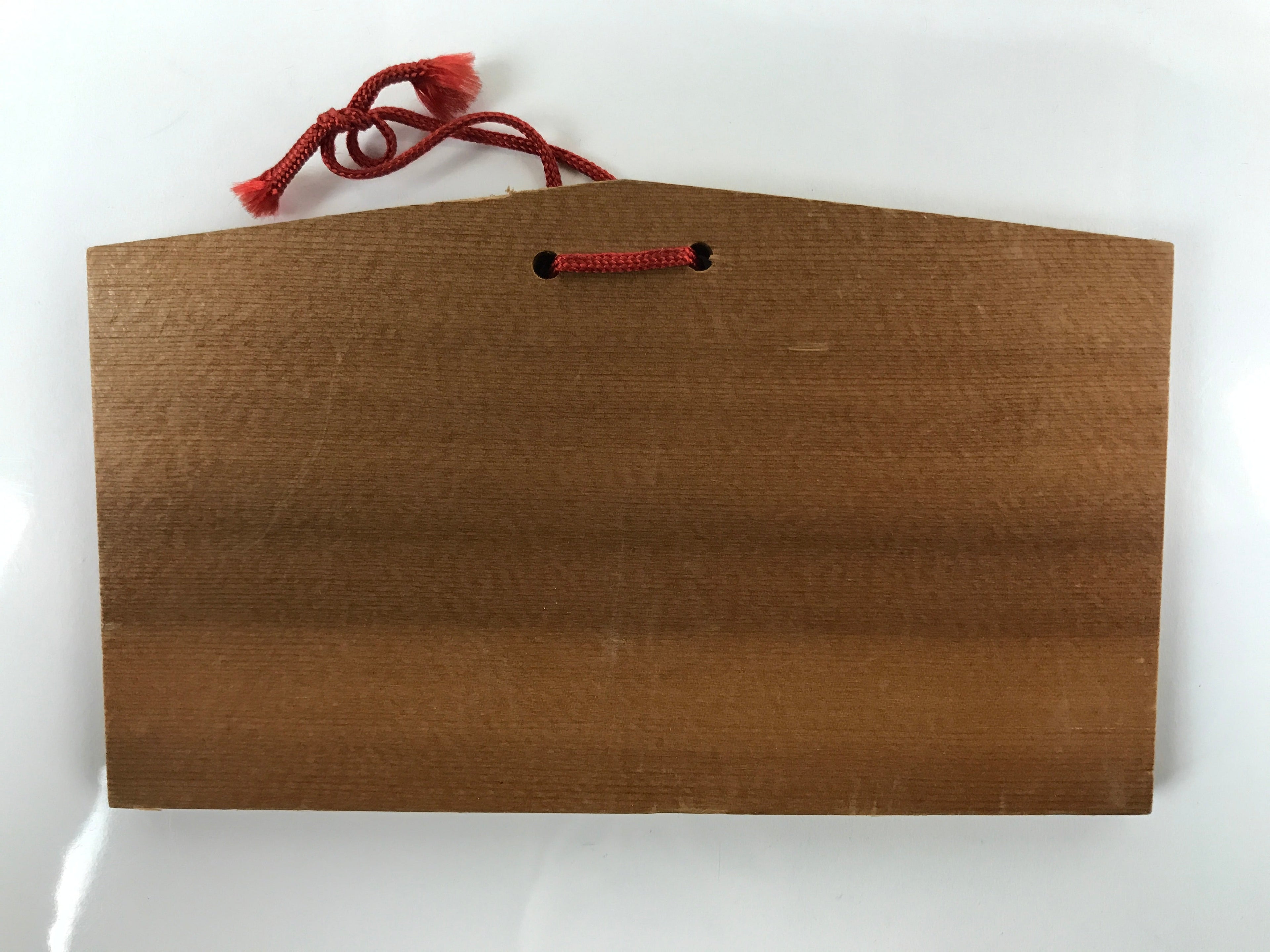 Japanese Wooden Shrine Plaque Ema Vtg Zodiac Boar Hanging Wish Shinto EM37