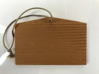 Japanese Wooden Shrine Plaque Ema Vtg Zodiac Ox Hanging Wish Shinto EM34