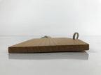 Japanese Wooden Shrine Plaque Ema Vtg Zodiac Ox Hanging Wish Shinto EM34