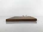 Japanese Wooden Shrine Plaque Ema Vtg Zodiac Ox Hanging Wish Shinto EM50