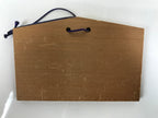 Japanese Wooden Shrine Plaque Ema Vtg Zodiac Rabbit Hanging Wish Shinto EM48