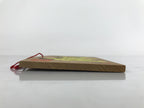 Japanese Wooden Shrine Plaque Ema Vtg Zodiac Tiger Kashihara Jingu Yellow EM62
