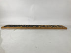 Japanese Wooden Signboard Vtg Kanji Wisdom Brown Calligraphy Rectangle JK892