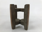 Japanese Wooden Silk Thread Spool Itomaki Vtg Bobbin Frame Spinning Wheel JK676