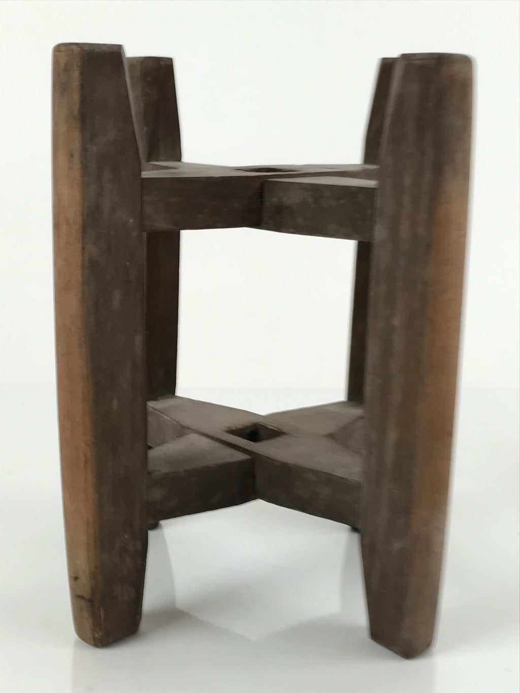 Japanese Wooden Silk Thread Spool Itomaki Vtg Bobbin Frame Spinning Wheel JK677