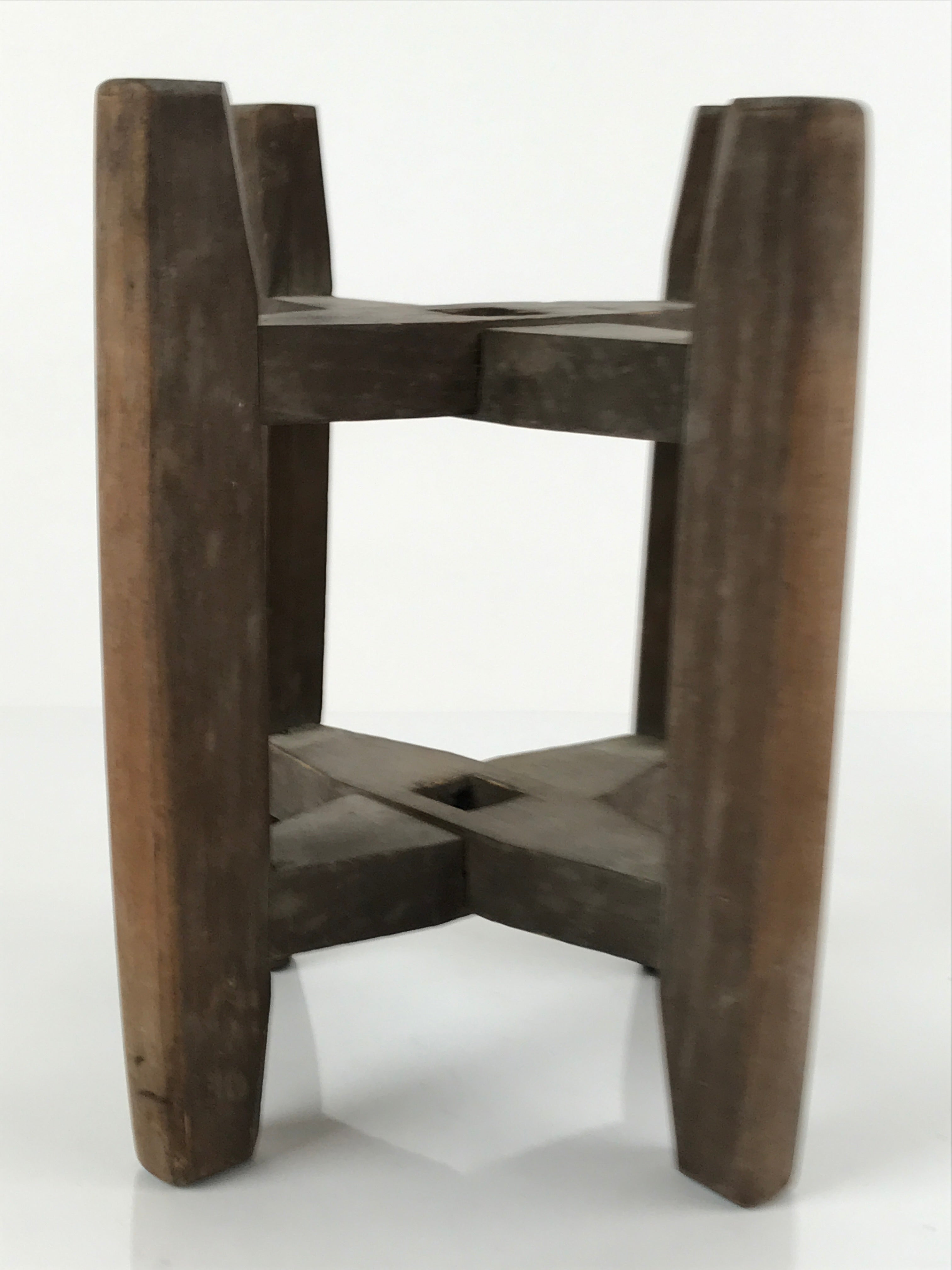 Japanese Wooden Silk Thread Spool Itomaki Vtg Bobbin Frame Spinning Wheel JK677