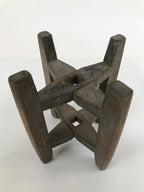 Japanese Wooden Silk Thread Spool Itomaki Vtg Bobbin Frame Spinning Wheel JK677