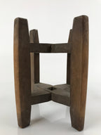 Japanese Wooden Silk Thread Spool Itomaki Vtg Bobbin Frame Spinning Wheel JK678